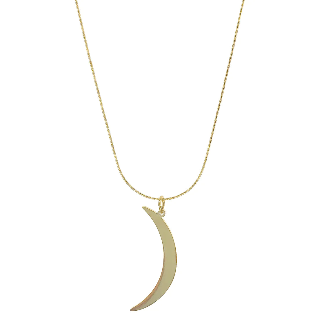 Crescent Moon Salty Pendant Necklace The Bikini Shoppe
