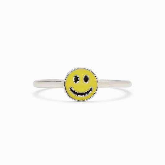 Enamel Happy Face Ring The Bikini Shoppe