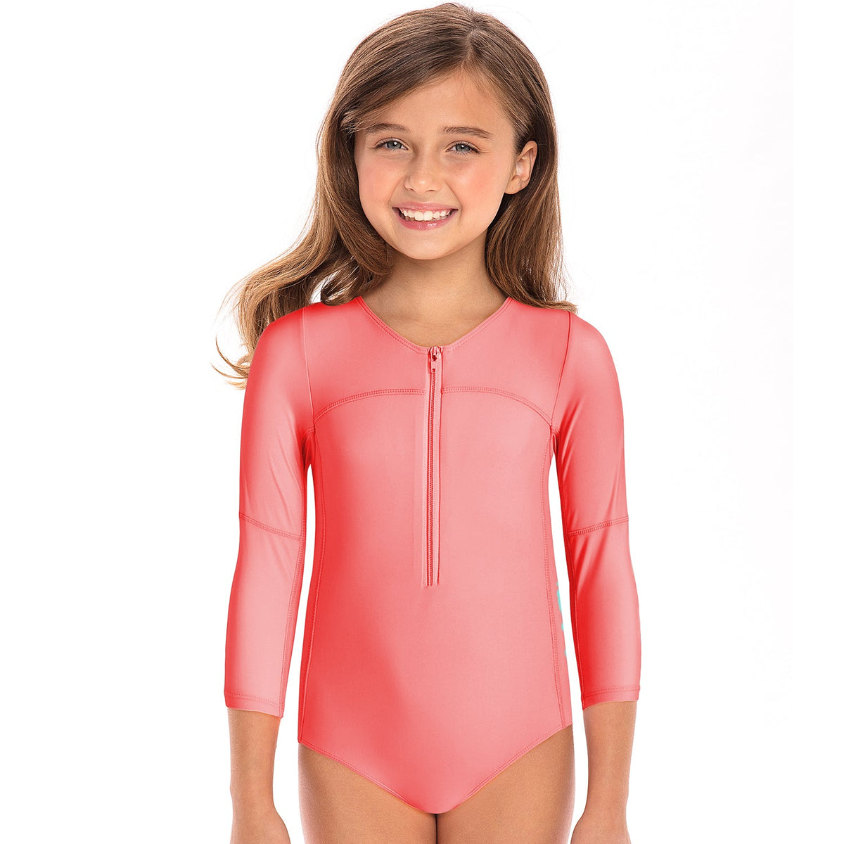 Girls Sydney long-sleeve surf suit by H2Oh Colours — youth rashguard one-piece, view 10