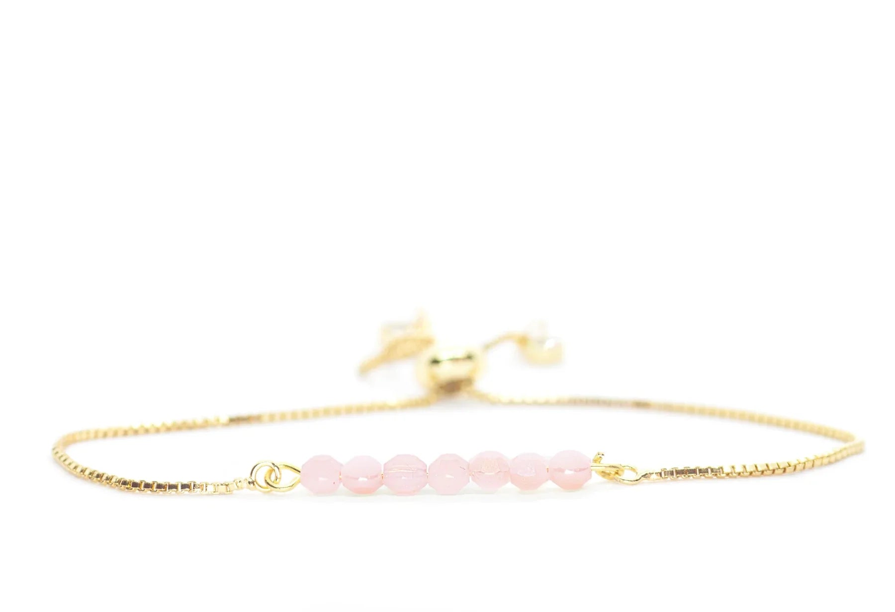 Glimmer Pale Pink Bolo Bracelet The Bikini Shoppe