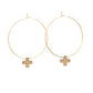 Gold Cross Hoop Earrings - Salty Pendants The Bikini Shoppe