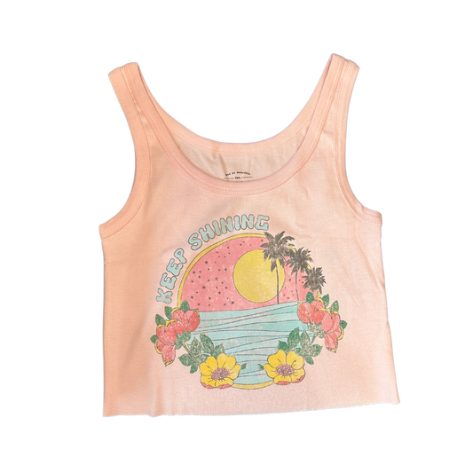 Keep Shining Cropped Tank Top The Bikini Shoppe