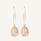 Mother Pearl Leaf Hoops - Salty Pendants The Bikini Shoppe