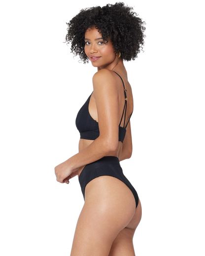 Pointelle Rib Court High Leg Bikini Bottom The Bikini Shoppe