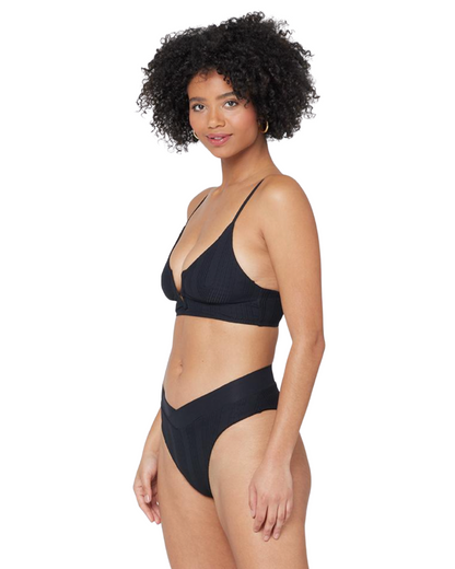 Pointelle Rib Court High Leg Bikini Bottom The Bikini Shoppe