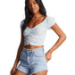 Pretty Sweet Ruched Top The Bikini Shoppe