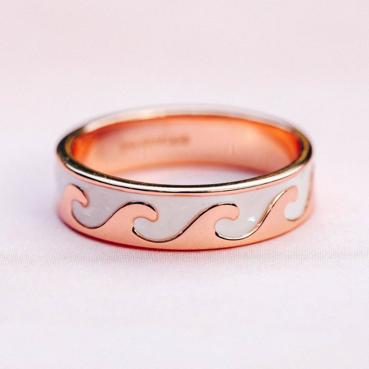 Reversible Mother of Pearl Wave Ring The Bikini Shoppe
