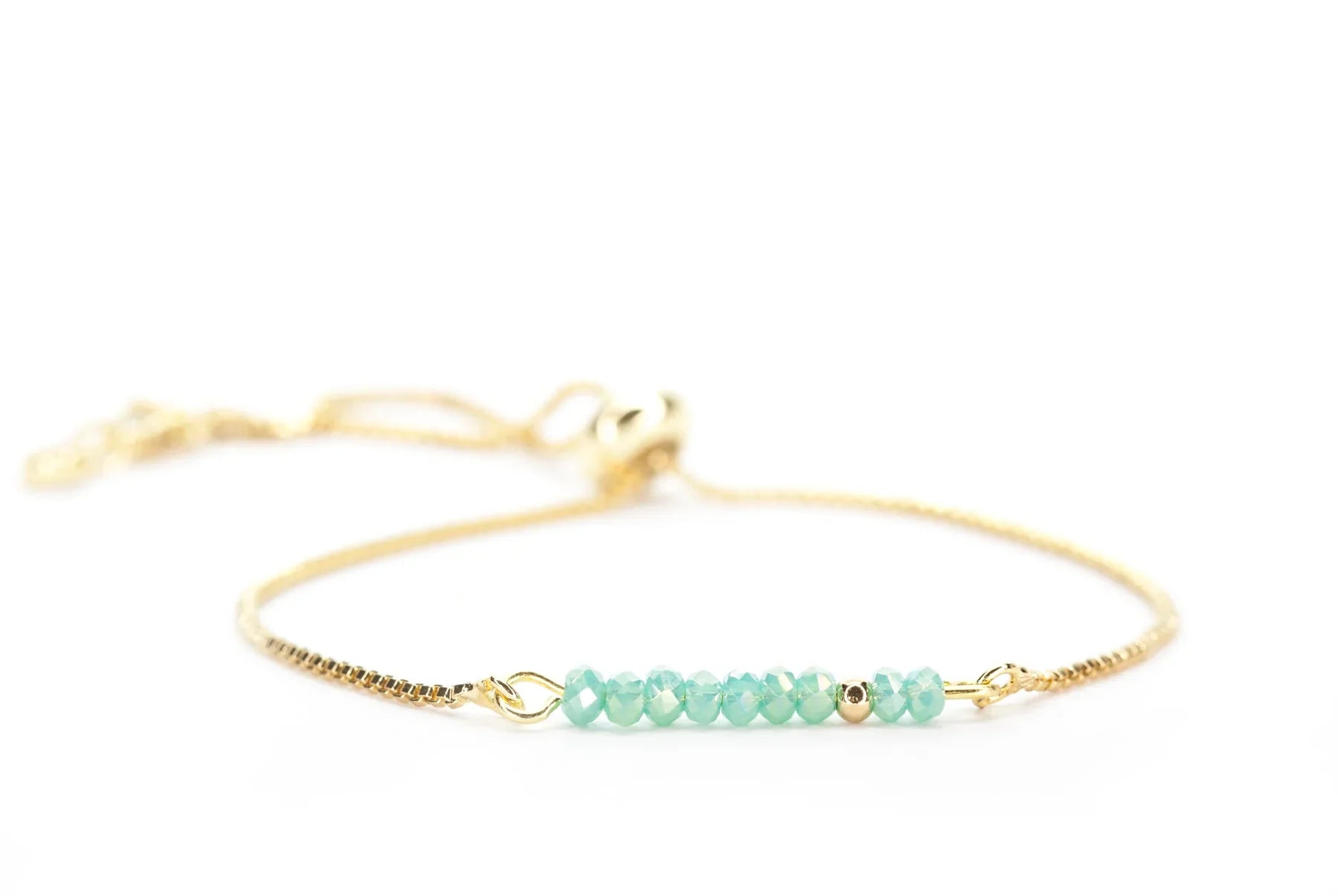 Sprinkle of Cyan Turquoise Bolo Bracelet The Bikini Shoppe