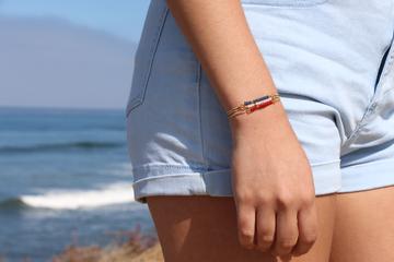 Sprinkle of Peace White Bolo Bracelet The Bikini Shoppe