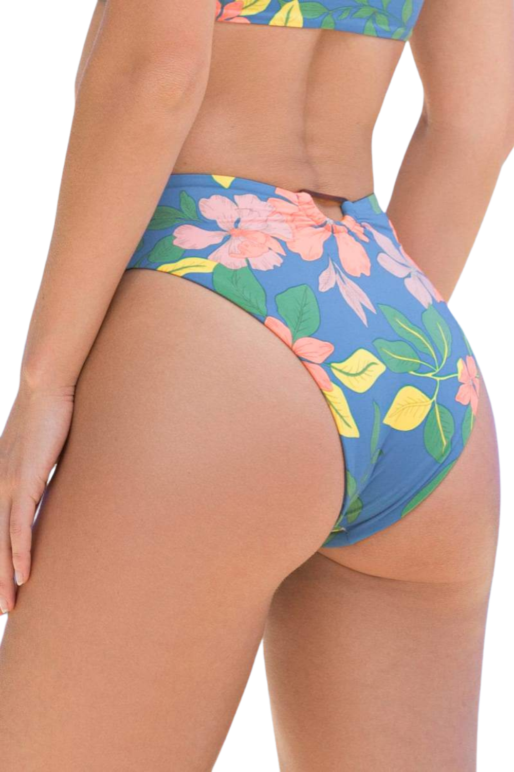 Star Flower Shiri High Rise/High Leg Bikini Bottom The Bikini Shoppe