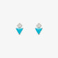 Turquoise & Moonstone Stud Earrings The Bikini Shoppe