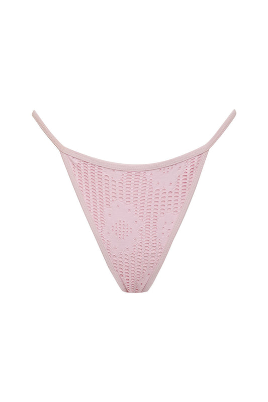 Zeus cheeky bikini bottom in Pink Dream — product view, Frankies x Pamela Anderson