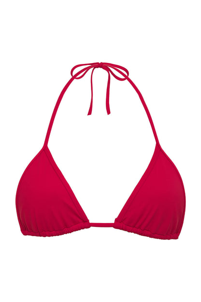 x PAMELA ANDERSON Zeus Micro Triangle Bikini Top - Anderson Red