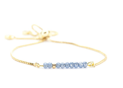 Sprinkle of Stormy Ocean Grey Blue Bolo Bracelet