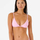 Premium Surf Banded Fixed Triangle Bikini Top